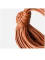 Sac à anse supérieure à double nœud en cuir coloris caramel