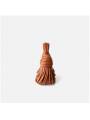 Sac à anse supérieure à double nœud en cuir coloris caramel
