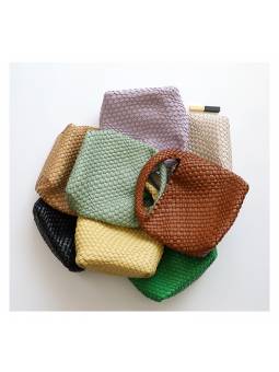 Braided tote bag with shoulder strap,in various colors