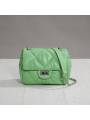 Sac à bandoulière en cuir véritable matelassé à motif losange – Modèle 'Vesuvio', coloris vert