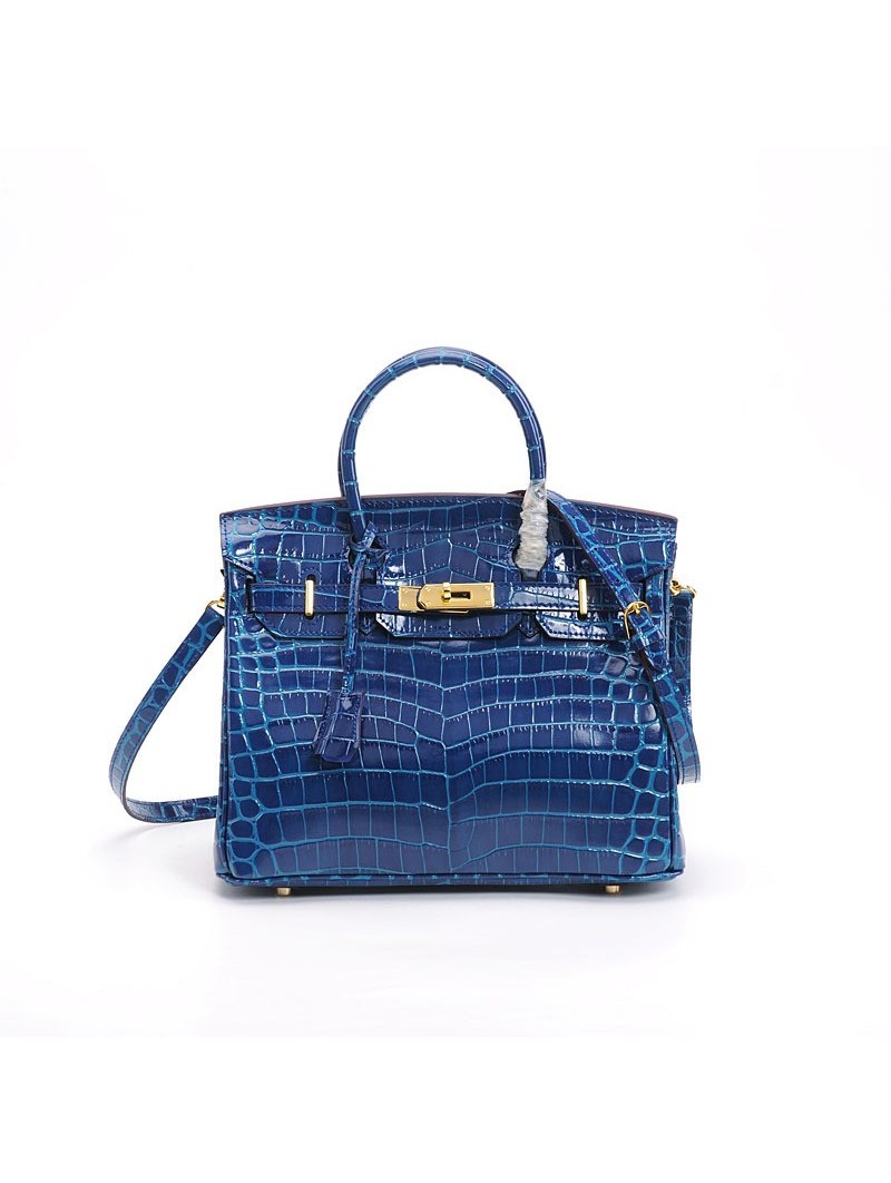 blue crocodile bag