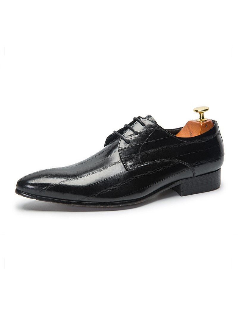 Chaussures hommes bicolores - cuir de veau - brillant noir et blanc