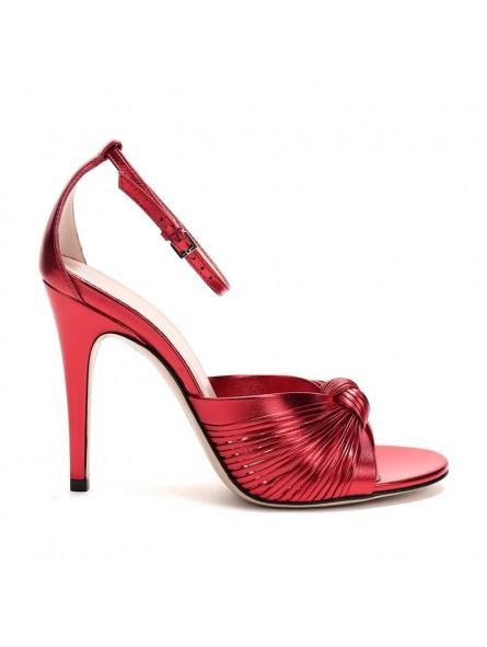 red strappy shoes uk