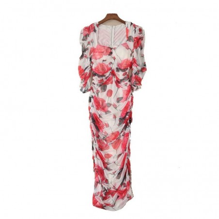 flower print midi dress