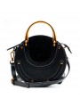 Round leather bag