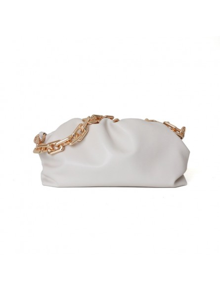 Edgar Pouch Clutch bag with gold chain in genuine cowhide leather