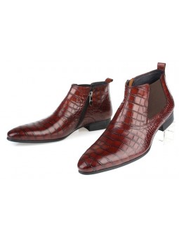 bottine croco homme