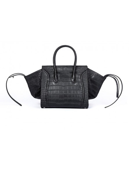 black croc handbag