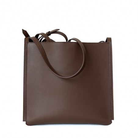 Leather Twin Handle Shoulder Bag