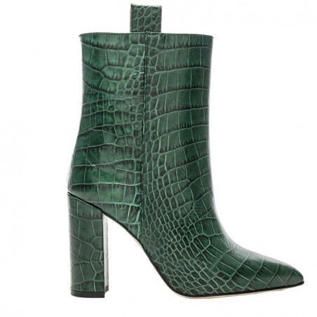 green crocodile boots