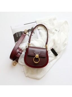 VERSO CONTRAST INTERIOR DAY FLAP SHOULDER CROSS BAG PURSE REAL COWHIDE LEATHER 