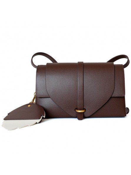 Tintoretto Shoulder bag in cowhide leather Color Brown