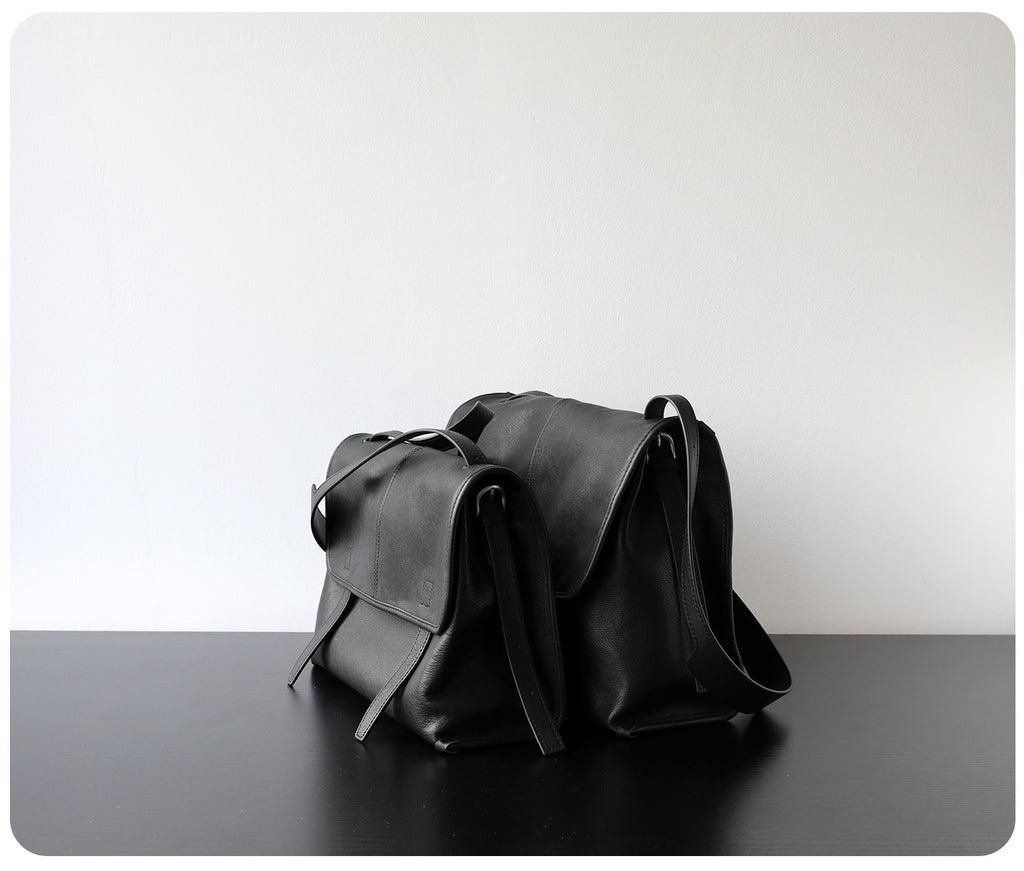 Cartable_vintage_en_cuir_de_vachette_sacoche_porte-documents_pour_femme_coloris_noir_vue_latéral