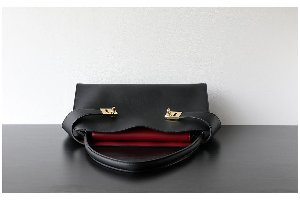 Sac cabas femme élégant, tote bag en coloris noir,