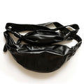 uSac croissant en cuir de vachette pleine fleur pour homme et femme, coloris noir, taille petits et grands vue frontale
